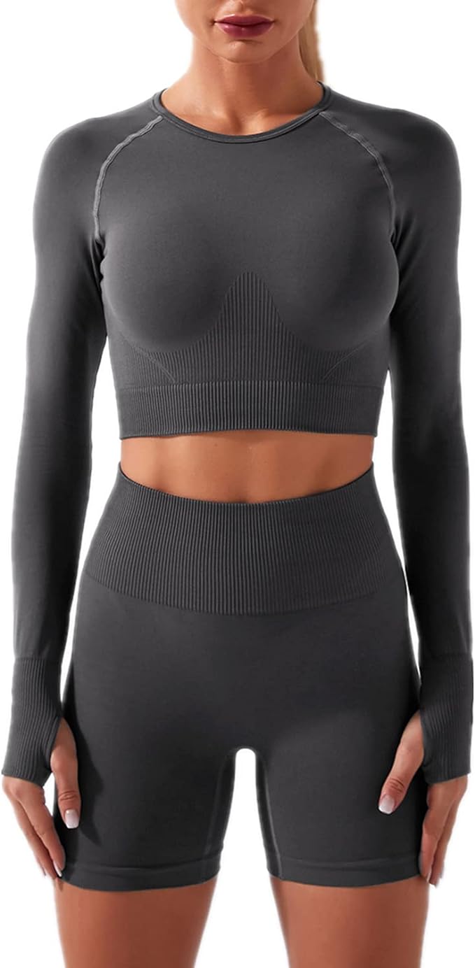 Women’s 3-Piece Seamless Yoga Outfits - Stylish Activewear