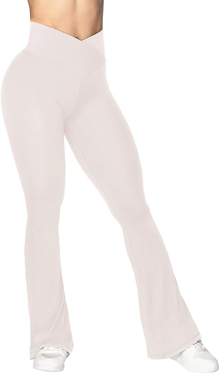 Lagobody VibeFit Flare Leggings – High-Waisted Crossover Yoga Pants