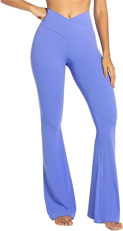 Lagobody VibeFit Flare Leggings – High-Waisted Crossover Yoga Pants