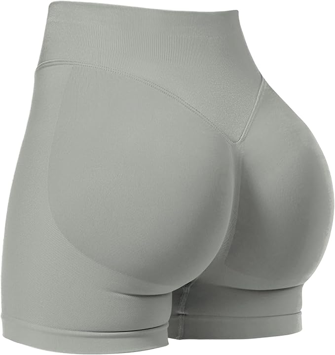 LAGO BODY Women’s Workout Impact Shorts - Scrunch Butt Lifting Seamless Gym Shorts