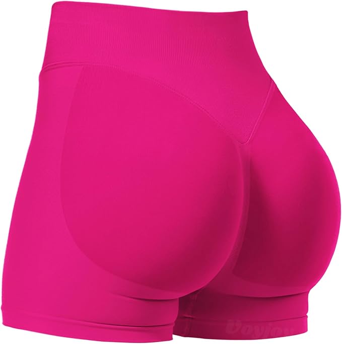 LAGO BODY Women’s Scrunch Butt Lifting Gym Shorts – Seamless Impact Biker Shorts