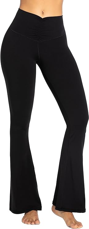 Lagobody VibeFit Flare Leggings – High-Waisted Crossover Yoga Pants