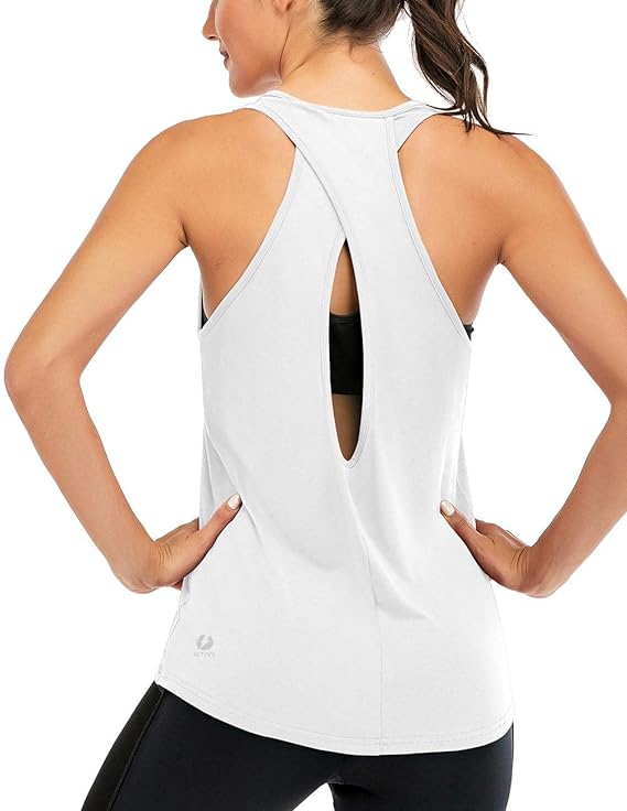 ICTIVE Women's Cross Backless Workout Tank Tops