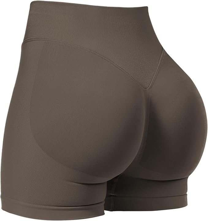 LAGO BODY Women’s Workout Impact Shorts - Scrunch Butt Lifting Seamless Gym Shorts