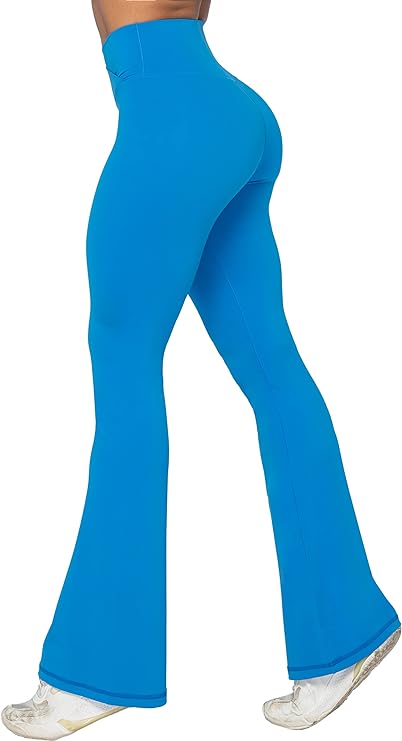 Lagobody VibeFit Flare Leggings – High-Waisted Crossover Yoga Pants