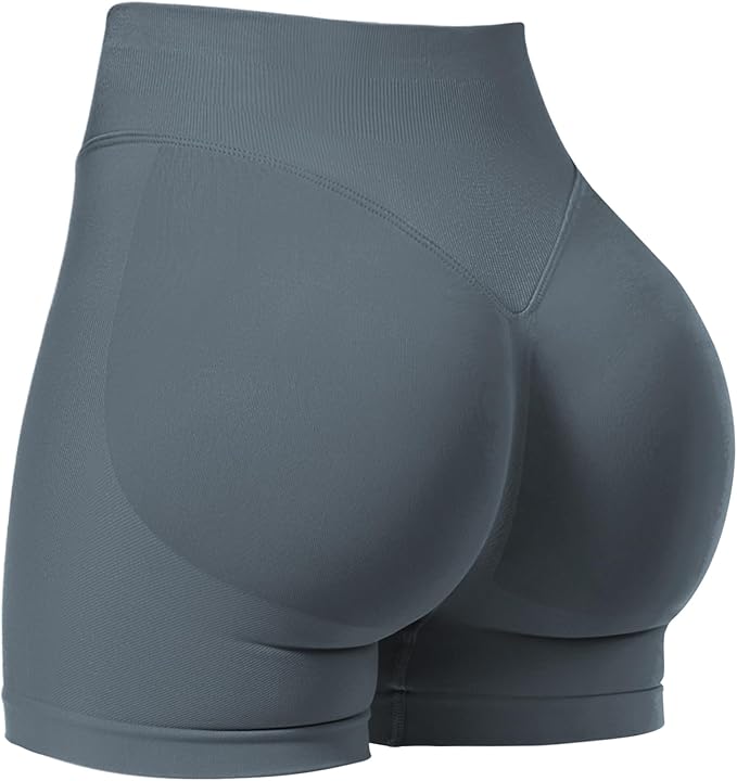 LAGO BODY Women’s Workout Impact Shorts - Scrunch Butt Lifting Seamless Gym Shorts