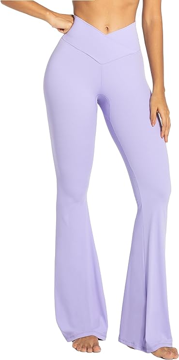 Lagobody VibeFit Flare Leggings – High-Waisted Crossover Yoga Pants