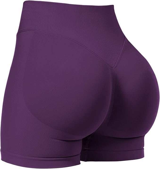 LAGO BODY Women’s Workout Impact Shorts - Scrunch Butt Lifting Seamless Gym Shorts