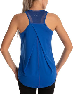 Racerback Workout Tank Tops - Athletic Mesh Yoga Shirts