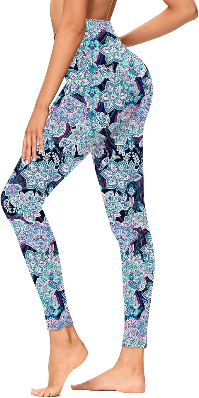 Lagobody LuxeFit High-Waisted Printed Leggings – Tummy Control & Opaque Design