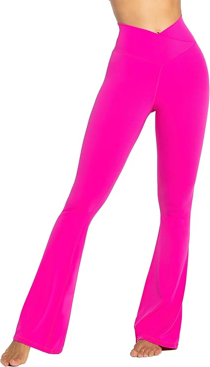 Lagobody VibeFit Flare Leggings – High-Waisted Crossover Yoga Pants