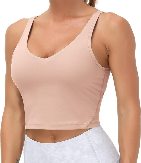 Butterluxe Built-in Shelf Bra, Padded - Racerback Athletic Spandex