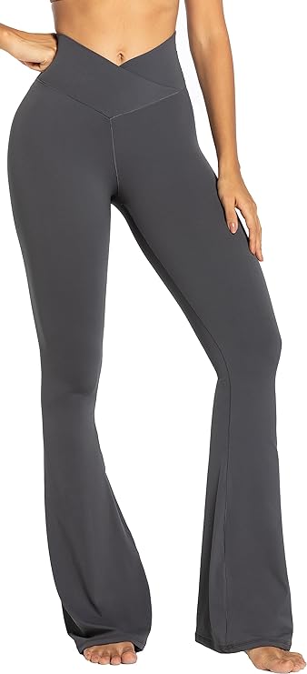 Lagobody VibeFit Flare Leggings – High-Waisted Crossover Yoga Pants