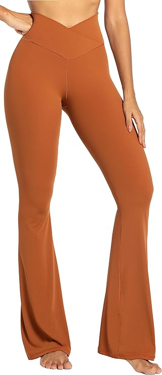 Lagobody VibeFit Flare Leggings – High-Waisted Crossover Yoga Pants