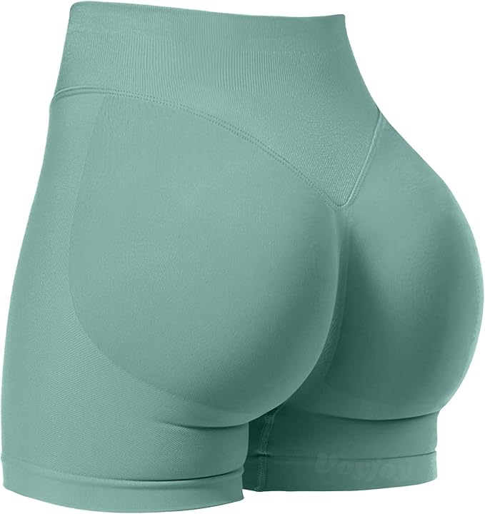 LAGO BODY Women’s Scrunch Butt Lifting Gym Shorts – Seamless Impact Biker Shorts