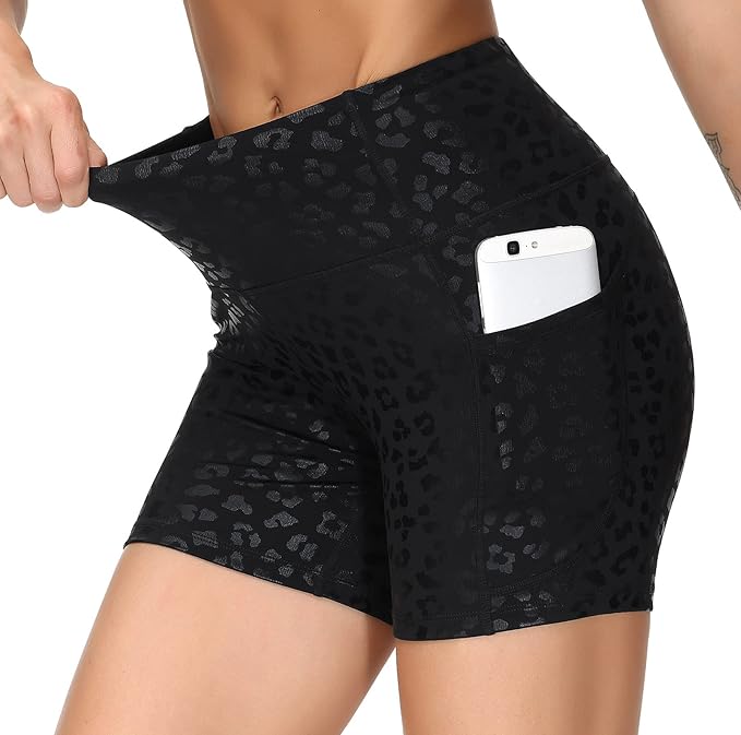 LAGO BODY High Waist Yoga Shorts - Tummy Control with Deep Pockets