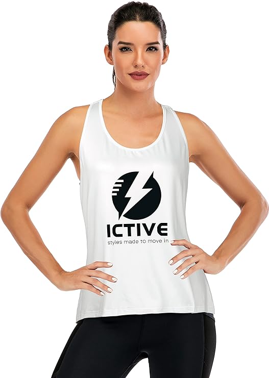 ICTIVE Women's Cross Backless Workout Tank Tops