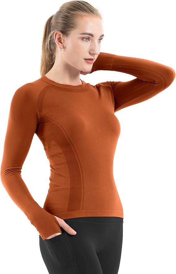 MathCat Seamless Workout Shirts for Women