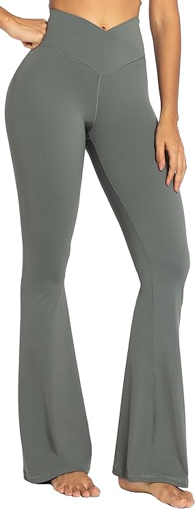 Lagobody VibeFit Flare Leggings – High-Waisted Crossover Yoga Pants