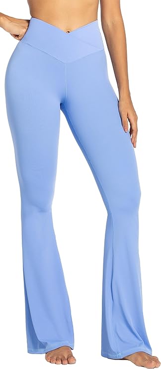 Lagobody VibeFit Flare Leggings – High-Waisted Crossover Yoga Pants