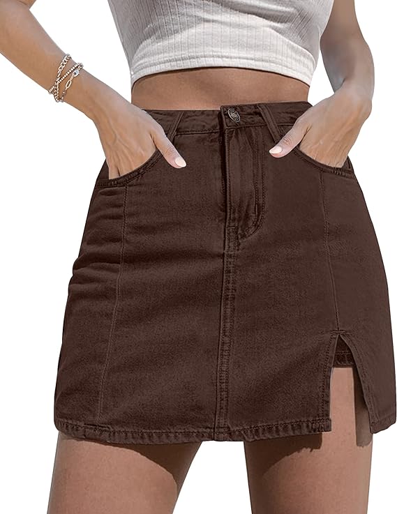 Lagobody Skorts Skirts for Women – Denim Mini Skirt with High Waisted Jean Shorts