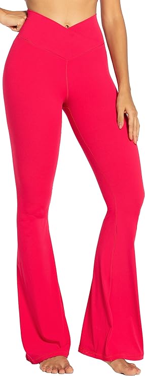 Lagobody VibeFit Flare Leggings – High-Waisted Crossover Yoga Pants